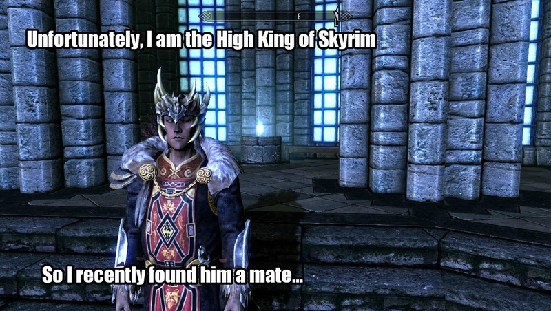 Illustration for article titled Okay, Maybe The High King of Skyrim Can Be A Nice Guy. Sorta.